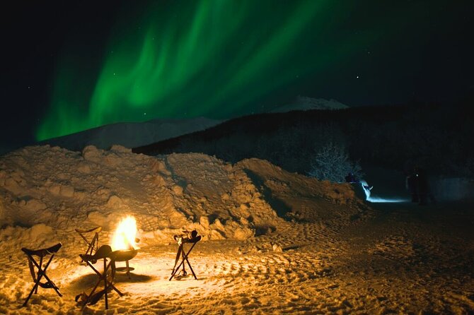 Small Northern Lights Tour Max 8 Guests Pickup and Photography - Campfire comfort: the best kind of Arctic waiting