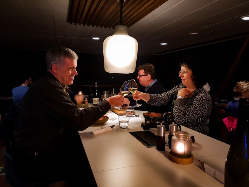 Tromsø: Aurora Dinner Cruise by Hybrid-Electric Catamaran - The Secret Stop Dinner: A Nordic 3-Course Seafood Meal (or Vegetarian)