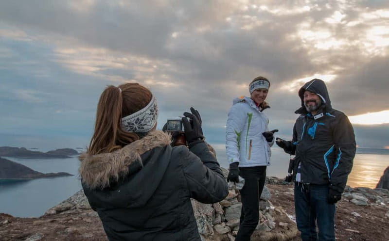 Tromsø: Midnight Sun Hike in the wilderness - Included food and comfort: sandwiches, sitting pad, poles, and backpack